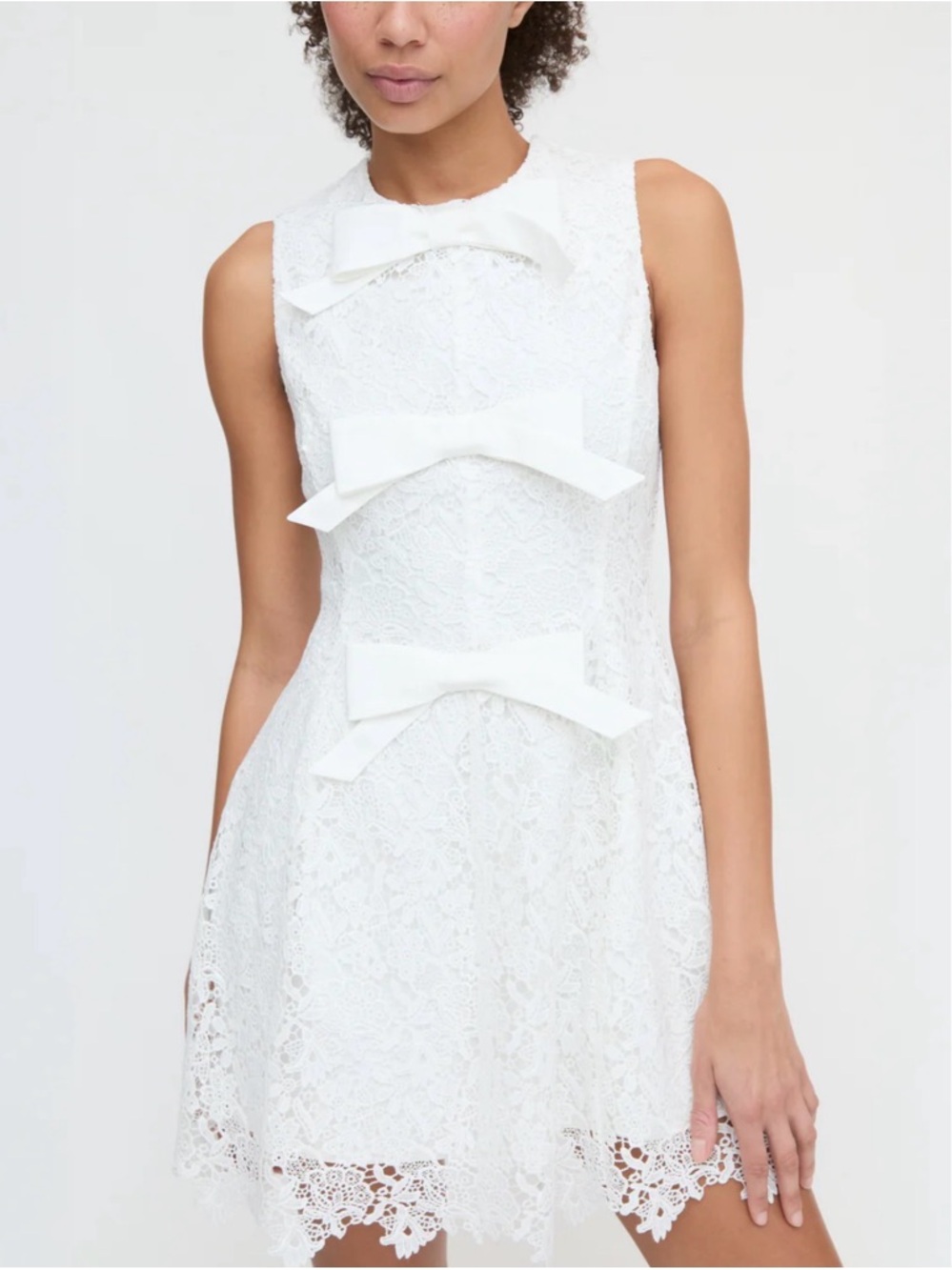 Hill House Home NWT Size XXL White Lace The Blythe Bow Mini Dress Bridal Event